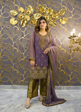 Chic purple Attire