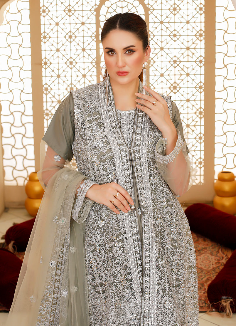 Exquisite Net Coat Ensemble