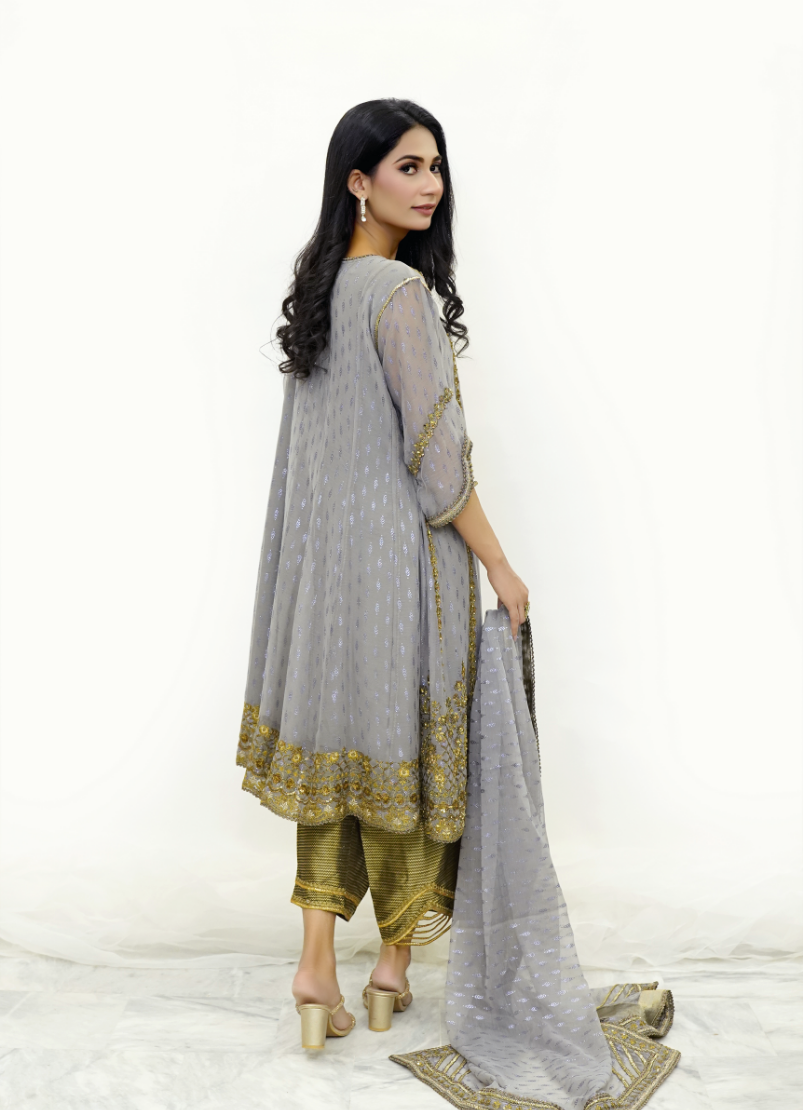 Gray Elegance Attire