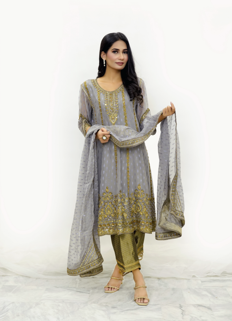 Gray Elegance Attire