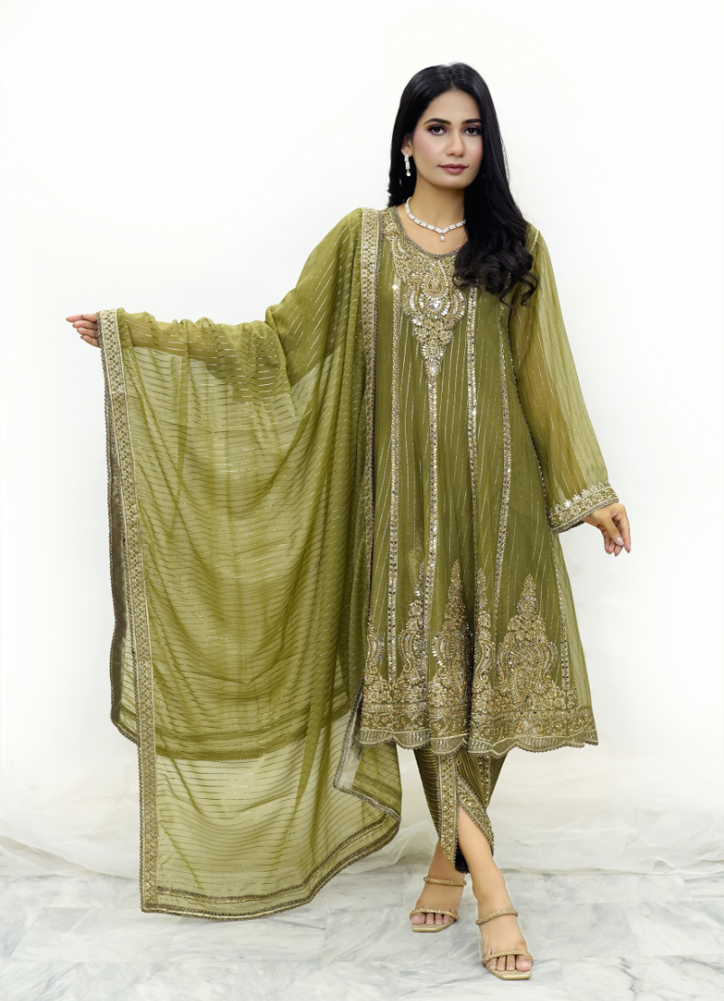 Green Elegance Attire