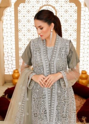 Alternative view of Exquisite Net Coat Ensemble