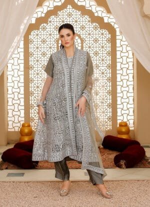 Exquisite Net Coat Ensemble