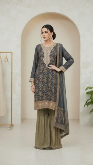 Gray Bloom Charm  Attire